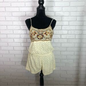 Raga Sleeveless Sugar Cookie Romper‎ Boho Festival